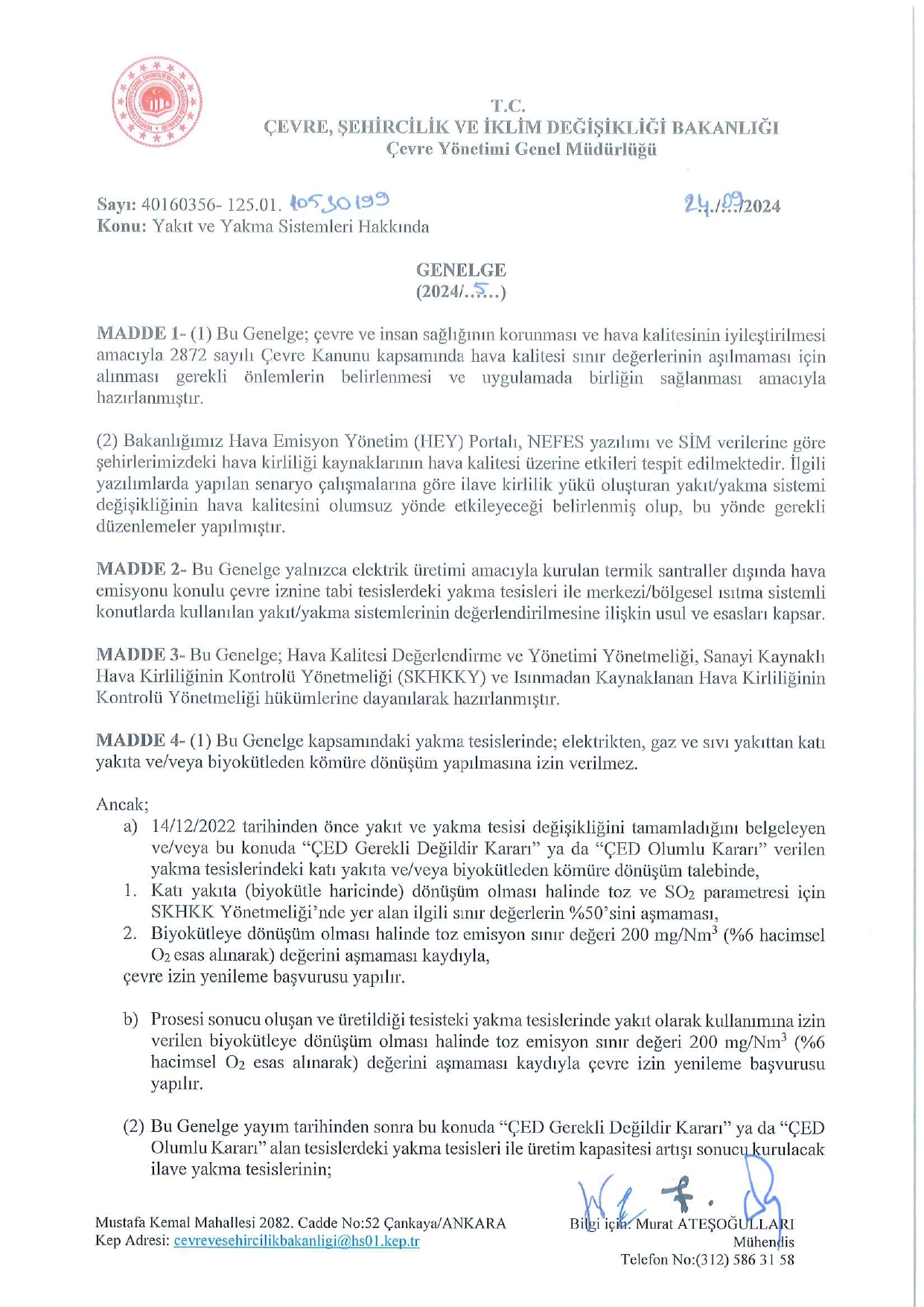 Yakıt ve Yakma Sistemleri Genelgemiz